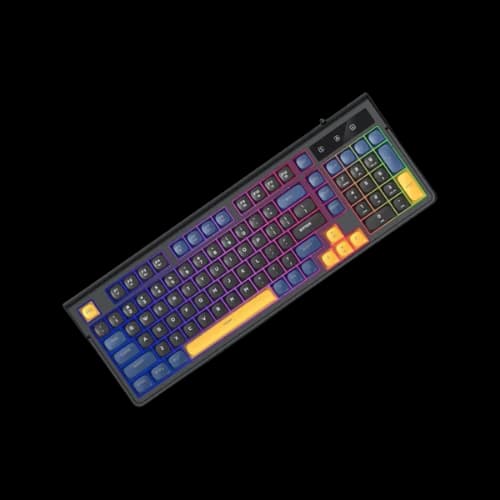 T-WOLF T13 Mixed Color Keycaps Gaming Keyboard (Black Blue)