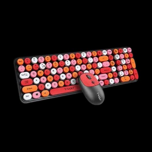 T-Wolf TF350 Wireless Keyboard Mouse Combo (Red)
