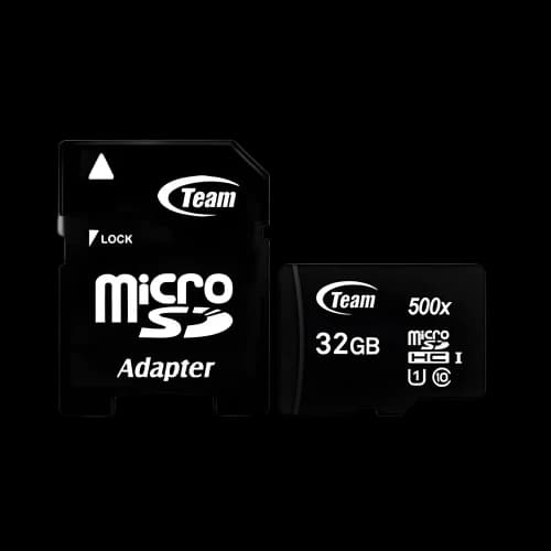 TEAM 32GB MicroSDHC/SDXC UHS-I U1 C10 Memory Card with Adapter