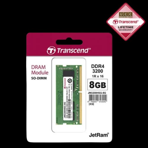 Transcend JetRAM 8GB DDR4 3200MHz SO-DIMM Laptop RAM