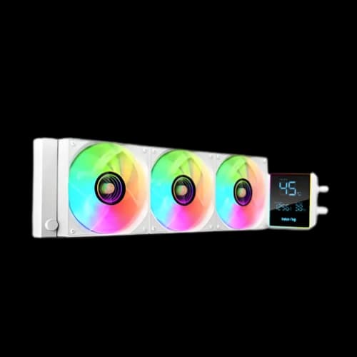 Value-Top TYDAL 360D 360mm ARGB AIO CPU Liquid Cooler with Temperature Display (White)