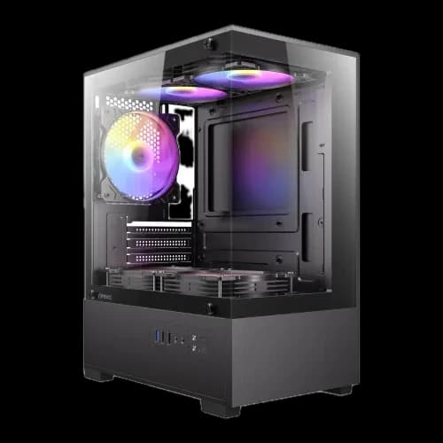 Antec VCX100M ARGB Micro-ATX Mini Tower Gaming Case - Black