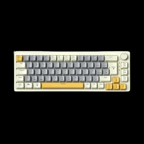 ZIFRIEND AG68 RGB 68% Mechanical Keyboard (White+Grey keycaps, Brown Switch)