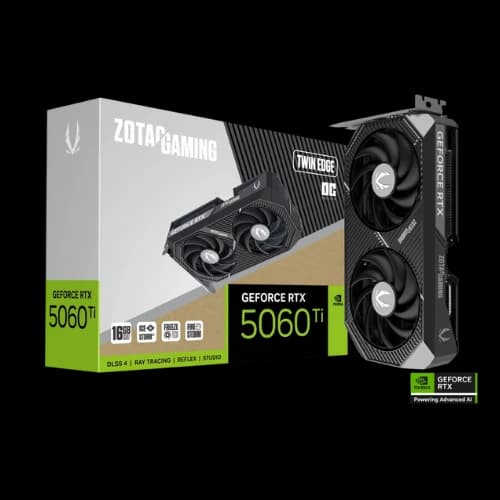 ZOTAC GAMING GEFORCE RTX 5060 TI 16GB TWIN EDGE OC GDDR7 Graphics Card