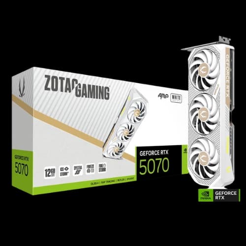 ZOTAC GAMING GeForce RTX 5070 AMP White Edition 12GB GDDR7 Graphics Card