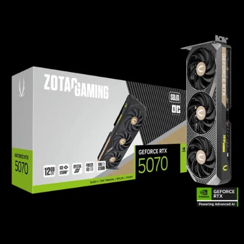 ZOTAC GAMING GeForce RTX 5070 SOLID OC 12GB GDDR7 Graphics Card