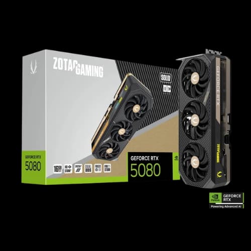 ZOTAC GAMING GeForce RTX 5080 SOLID OC 16GB GDDR7 Graphics Card